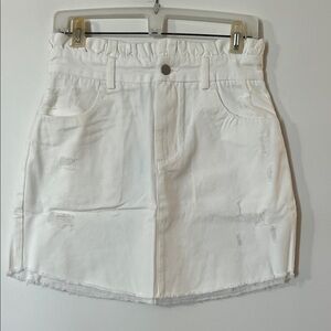 Hayden White Denim Skirt